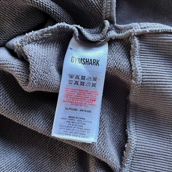 Gymshark 24/7 French Terry Cropped Sweatshirt Gem Grey Lavender Size XL - Picture 11 of 13